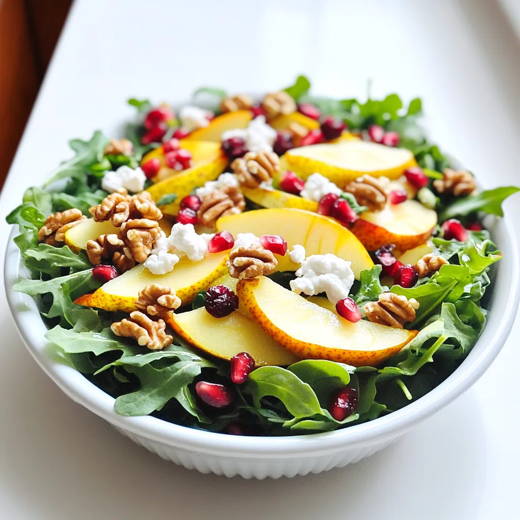 Pear &amp; Goat Cheese Autumn Salad Tasty and Fresh Delight