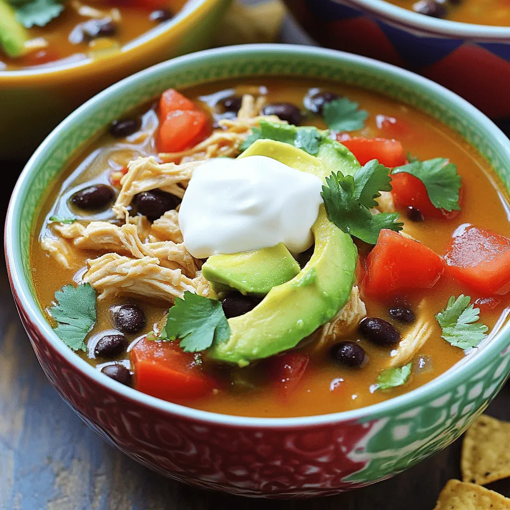 The key ingredients for chicken taco soup create a rich and tasty dish. You need a few basic items to start. First, use 1 pound of boneless, skinless chicken breast. It serves as the main protein. Next, add one can of black beans and corn. They bring fiber and texture.