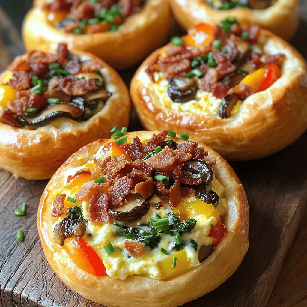 To make delicious quiche stuffed bagels, you need: - 4 plain bagels, sliced in half - 4 large eggs - 1 cup milk - 1 cup shredded cheese (cheddar or your choice) - 1 cup cooked vegetables (spinach, bell peppers, and mushrooms work well) - ½ cup cooked and crumbled bacon or sausage (optional) - 1 teaspoon salt - ½ teaspoon black pepper - ½ teaspoon garlic powder - ½ teaspoon onion powder - Fresh herbs for garnish (chives or parsley)