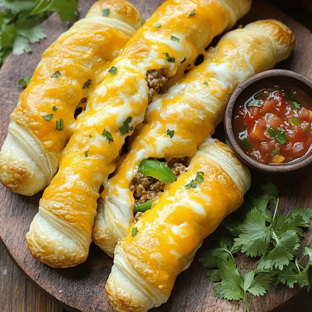 To make cheesy taco sticks, you need some key ingredients. Here’s what you should gather: