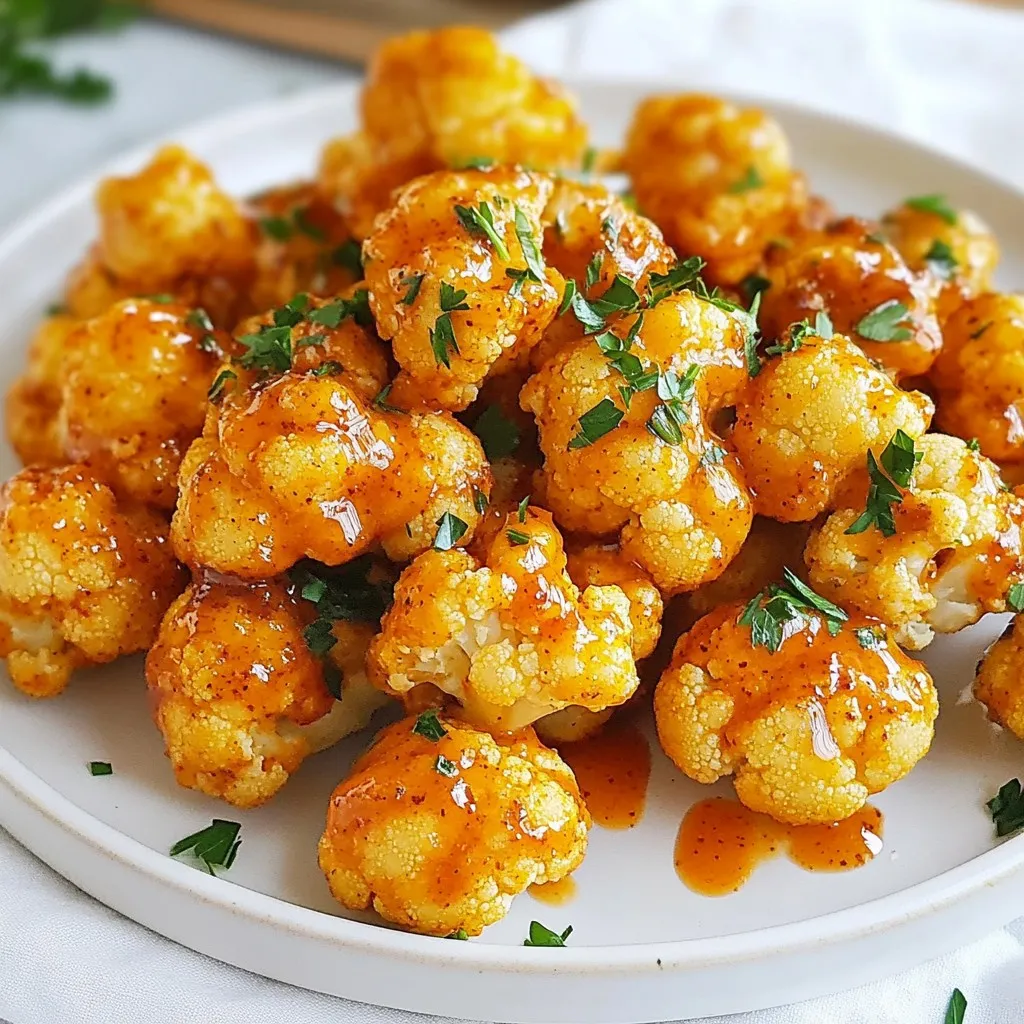 Air Fryer Buffalo Cauliflower Bites Flavorful Snack Treat
