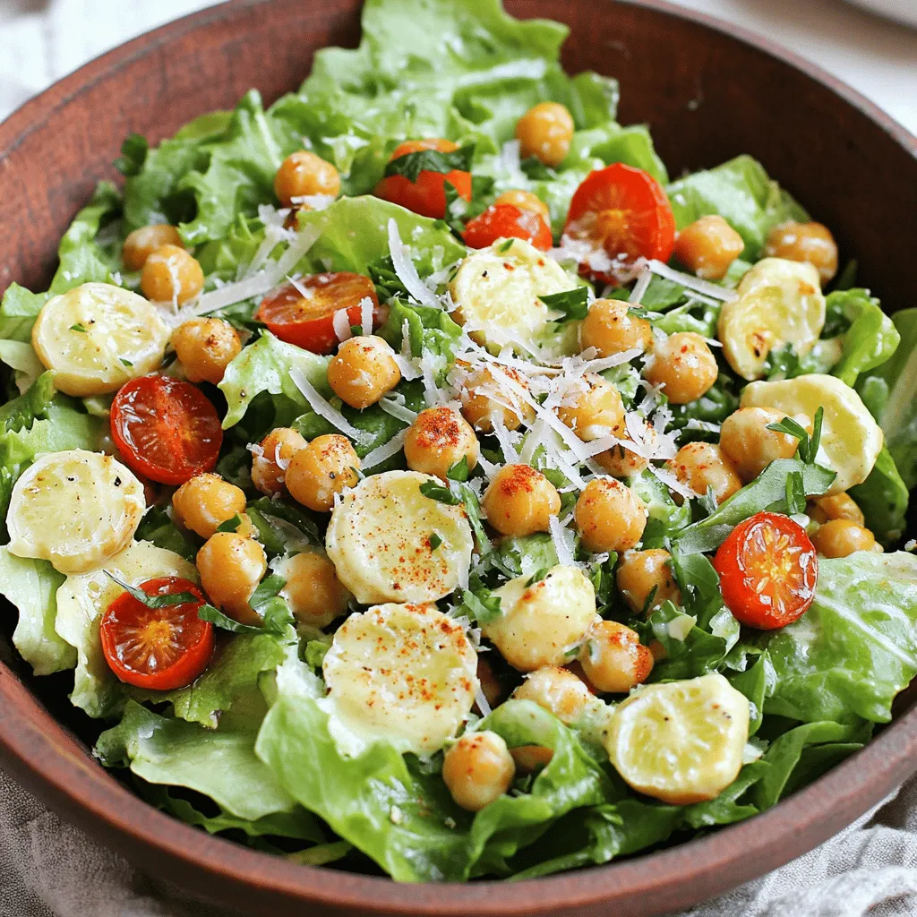 Caesar Salad with Roasted Chickpeas Healthy Delight