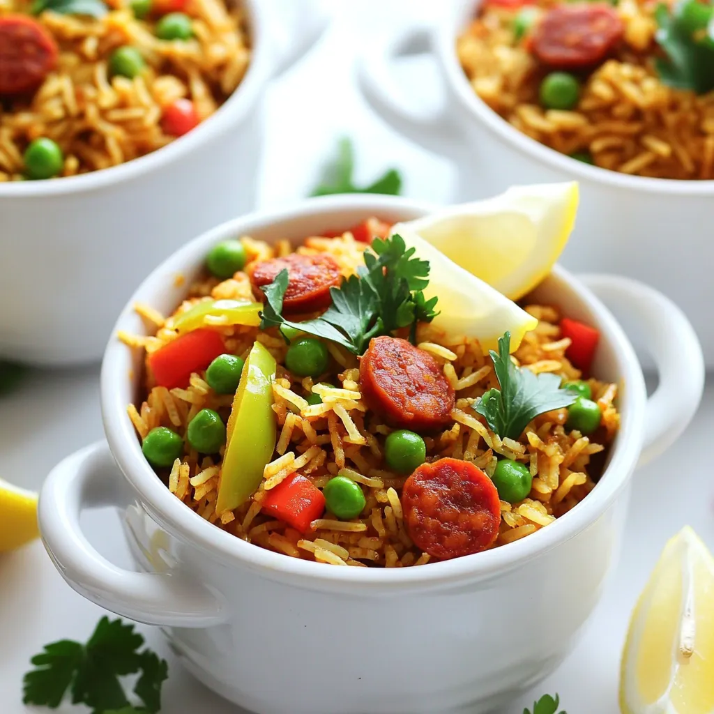 One Pot Spanish Chorizo Fried Rice Delightful Meal
