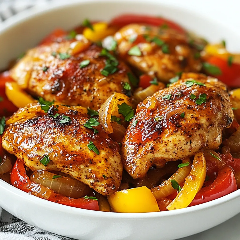 Cajun Chicken with Bell Peppers Flavorful Skillet Dish