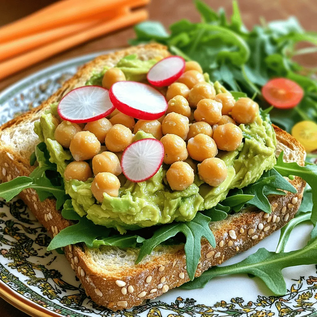 Smashed Avocado Chickpea Sandwich Fresh and Flavorful