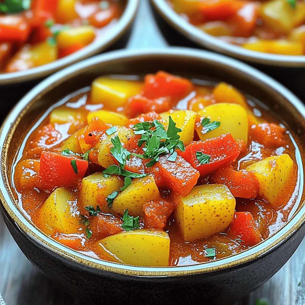 In this dish, you will find a mix of fresh and flavorful ingredients. The main star is the red potato.