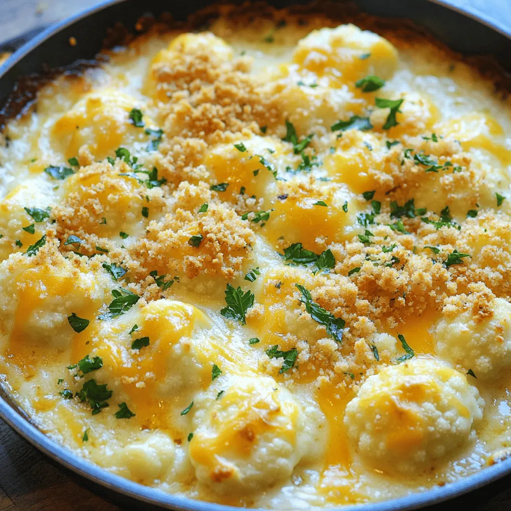 Cheesy Cauliflower Au Gratin Skillet Comfort Dish