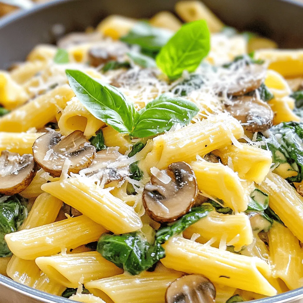 Discovering the Joy of One-Pan Meals with Parmesan Spinach Mushroom Pasta Skillet