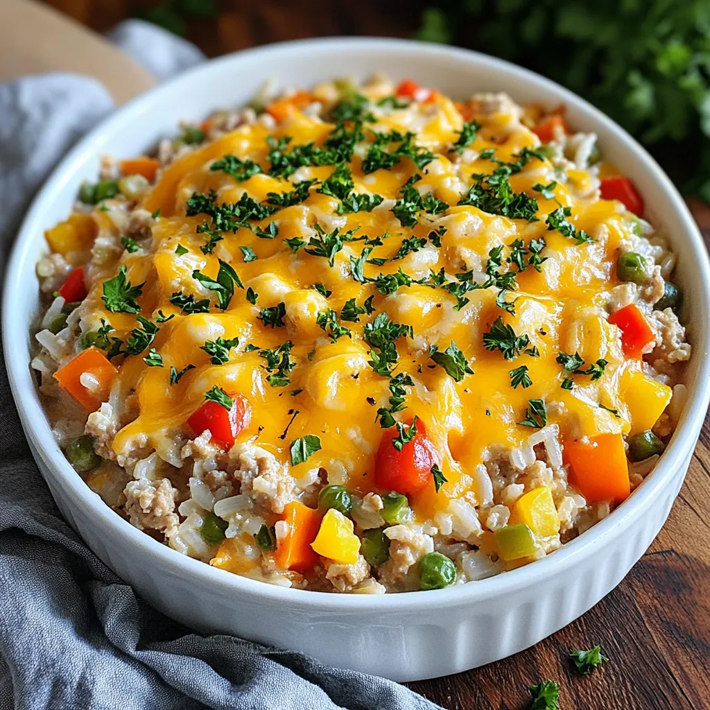 Cheesy Turkey Rice Skillet Delicious One-Pan Meal