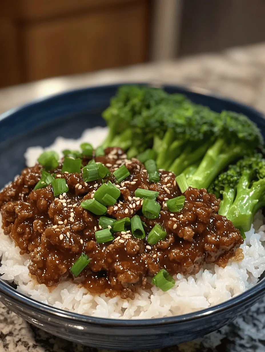 Savory Korean Ground Beef Bowl: A Quick and Flavorful Meal