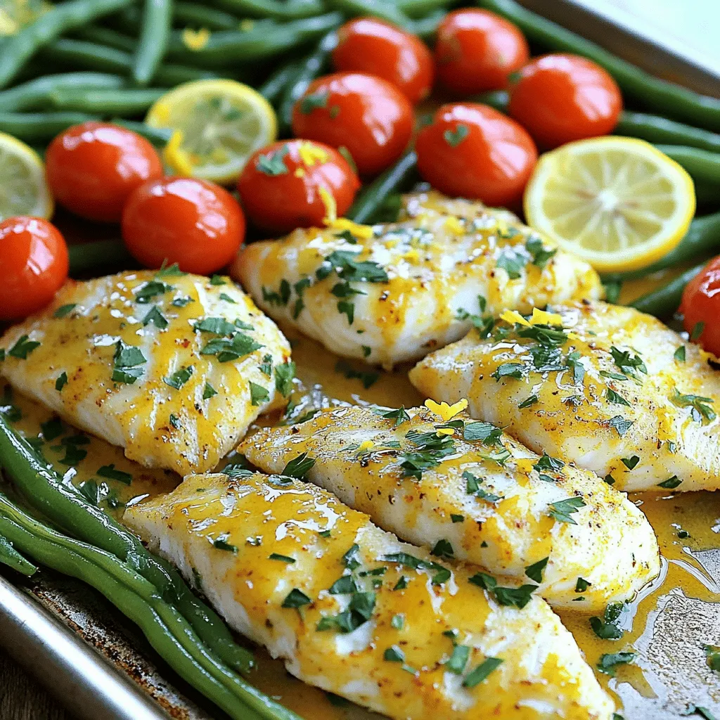 Garlic Butter Lemon Tilapia Sheet Pan Delight