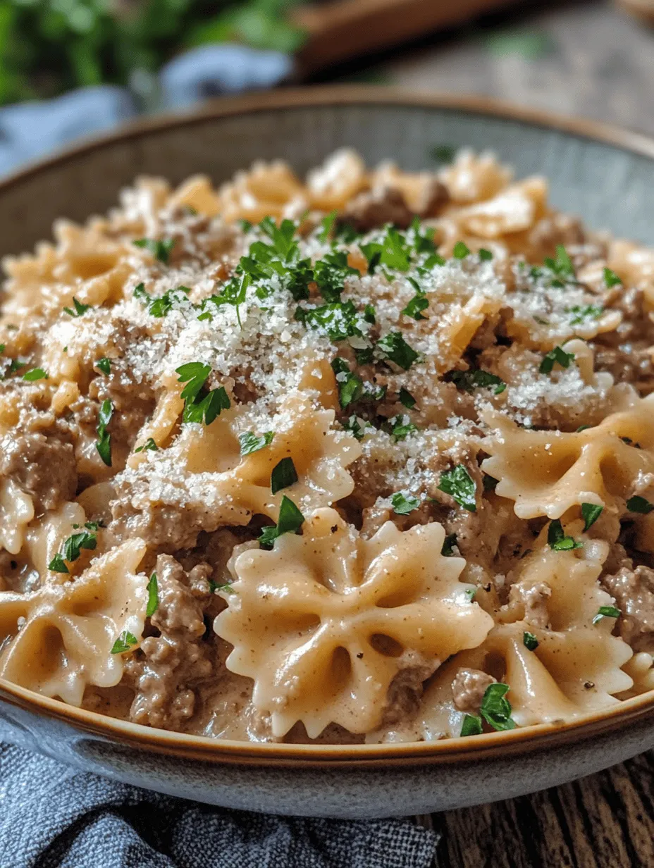 Indulge in Creamy Beef and Bowtie Pasta: A Comforting Recipe for Any Occasion