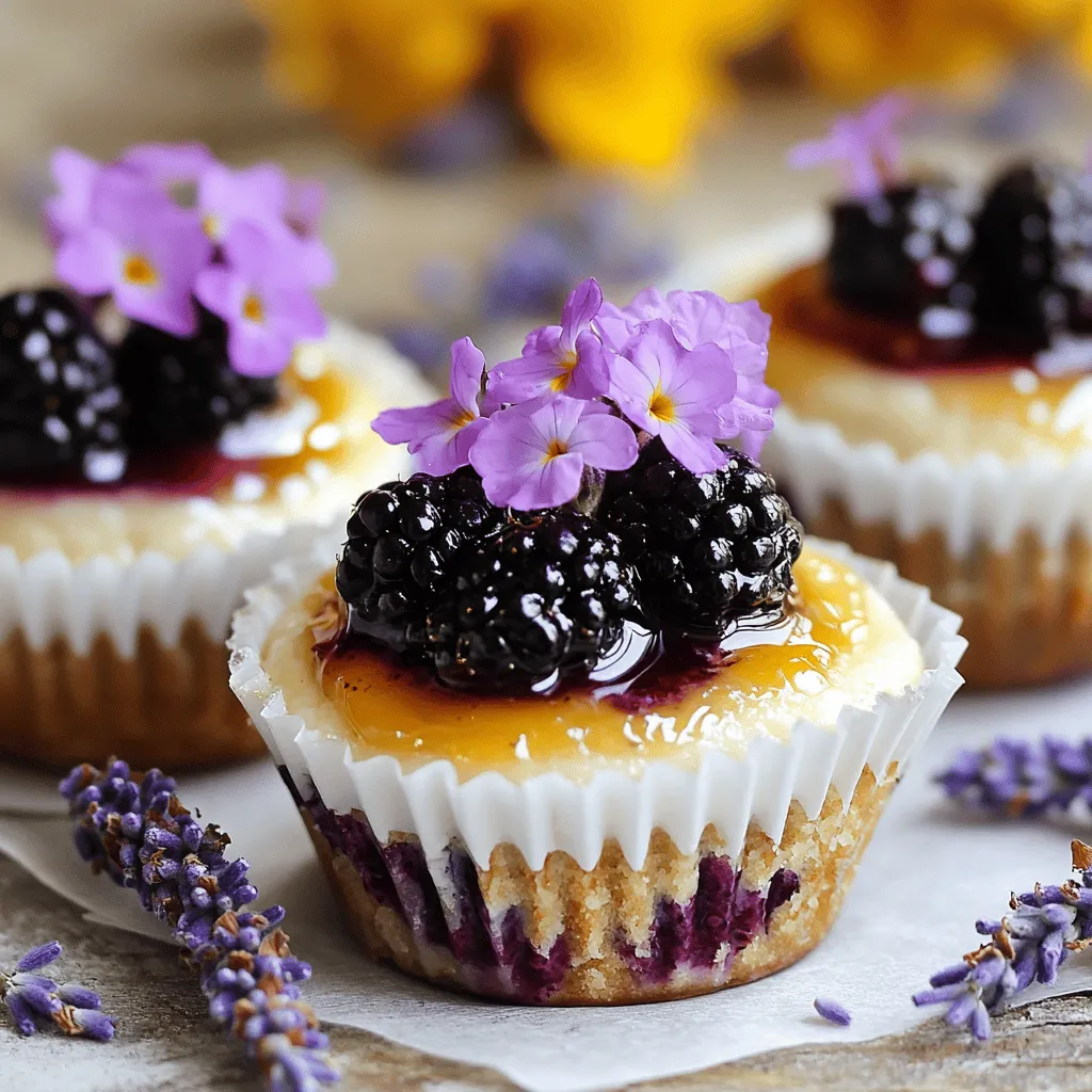 Delightfully Delectable Blackberry Lavender Cheesecakes: A Flavorful Fusion of Sweet and Floral