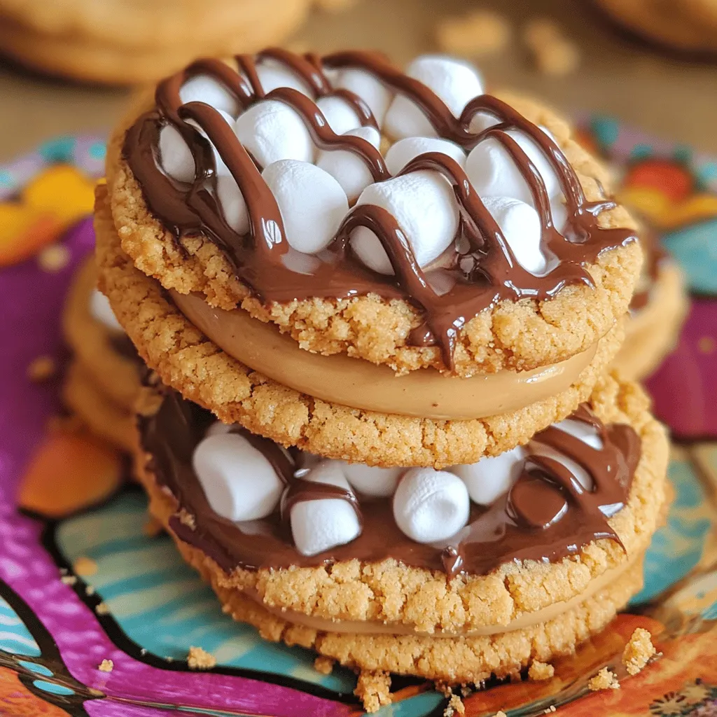 Peanut Butter Smores Sandwich Cookies Delightful Treat