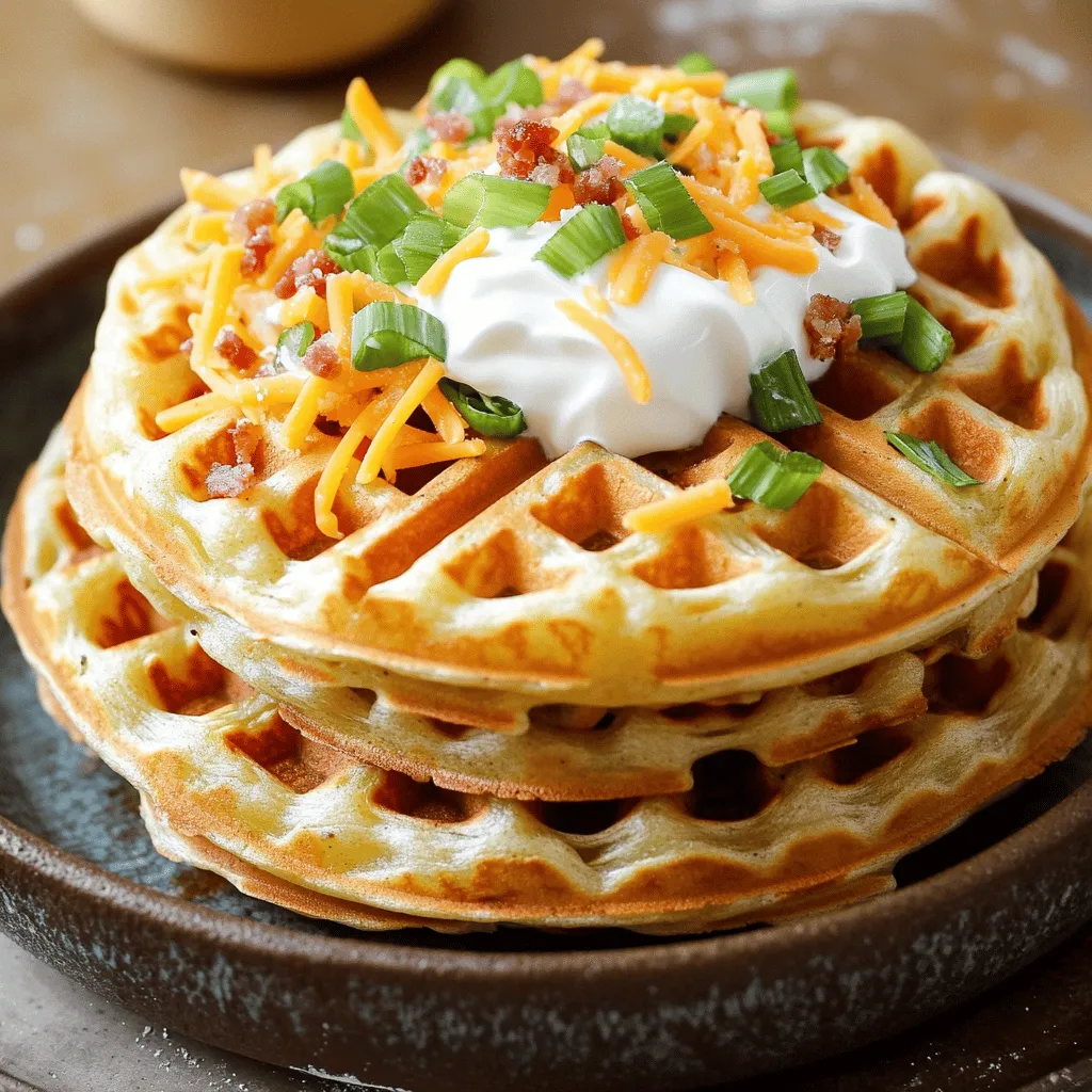 Loaded Potato Waffles Crispy and Flavorful Delight