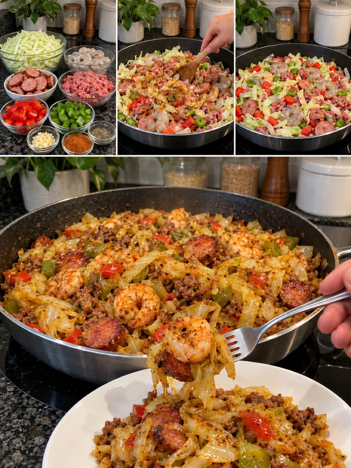 Easy Cajun Cabbage: Best Recipe with Shrimp & Sausage