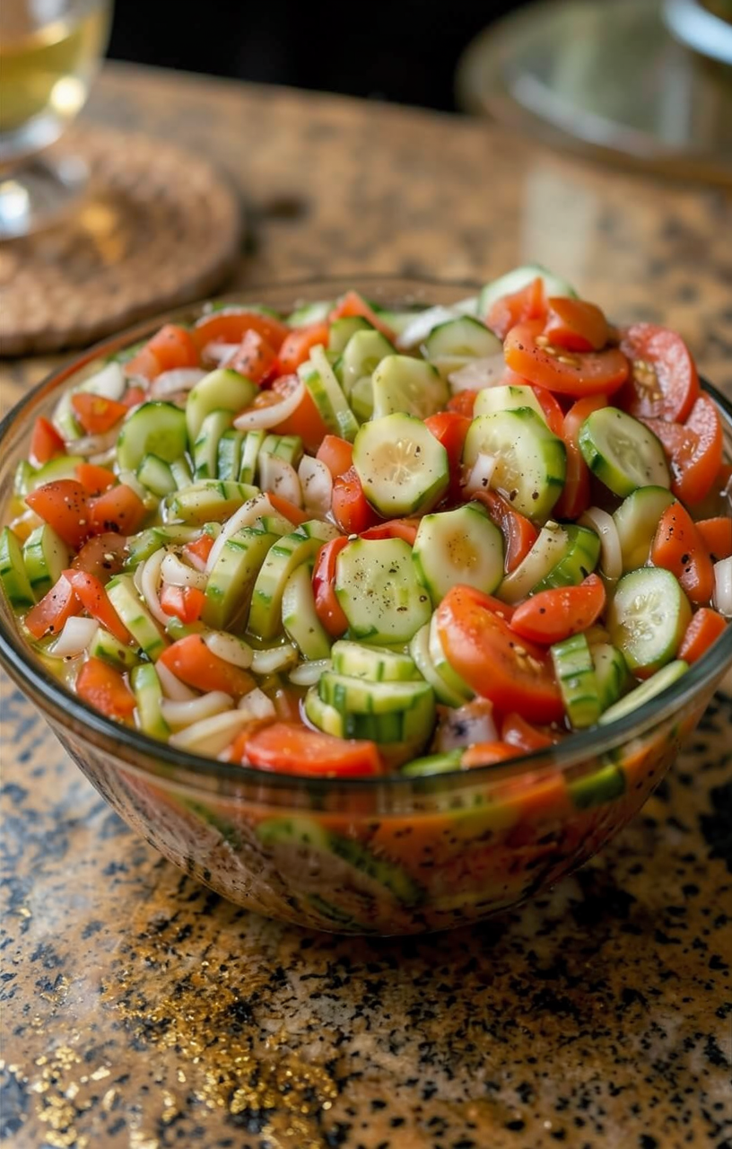 Fresh & Tangy Cucumber Tomato Salad Recipe - Quick & Easy