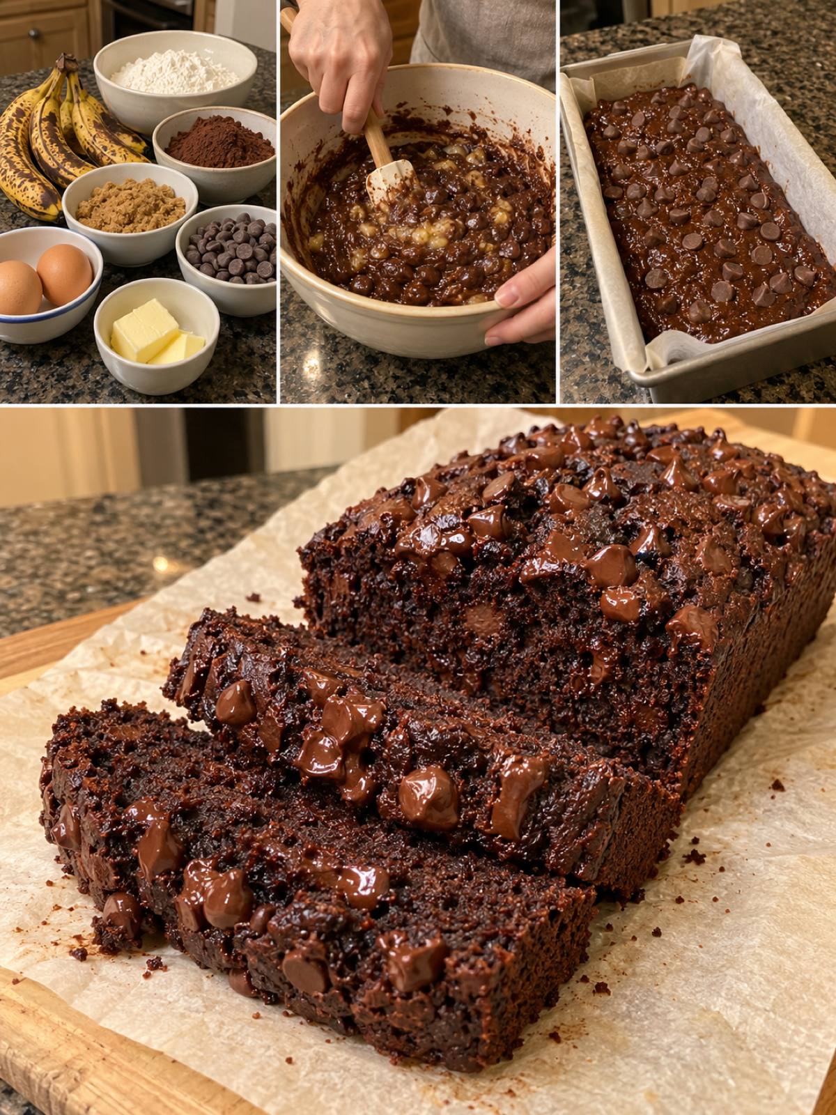 Easy Double Chocolate Banana Bread Recipe - Best Ever!