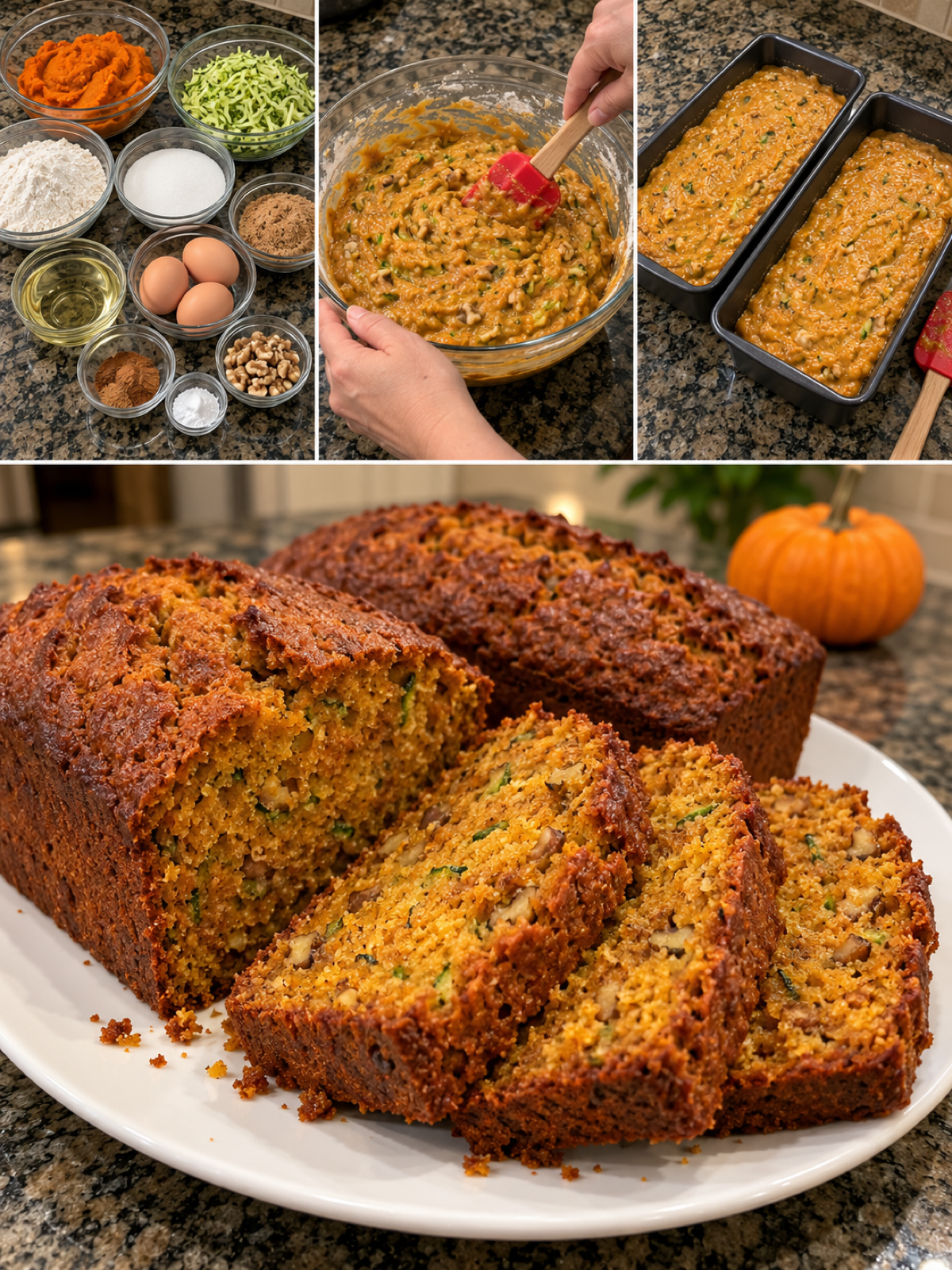 Easy Pumpkin Zucchini Bread Recipe – Moist & Flavorful