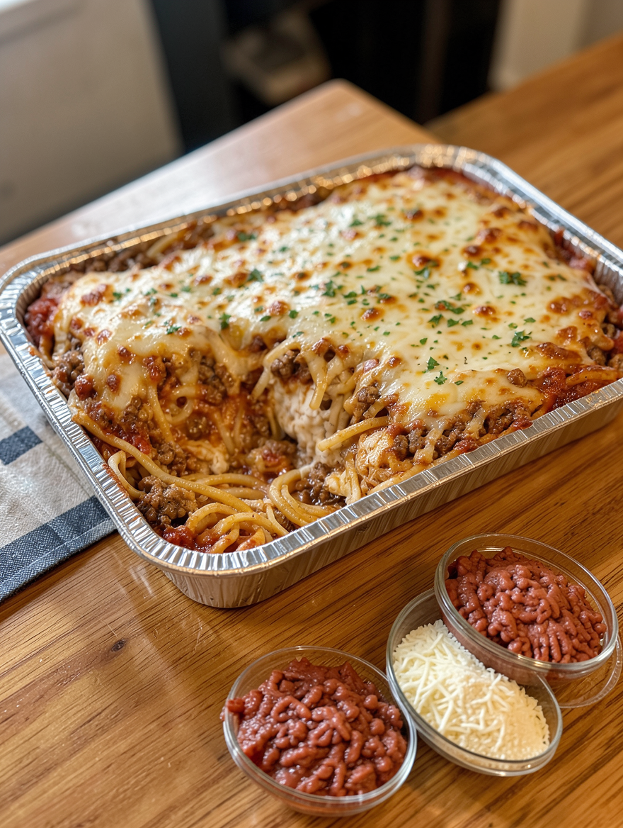 The Best Baked Cream Cheese Spaghetti Casserole Recipe