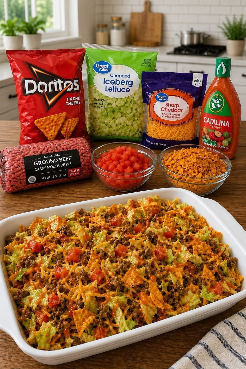 The Ultimate Easy Dorito Taco Salad Casserole Recipe