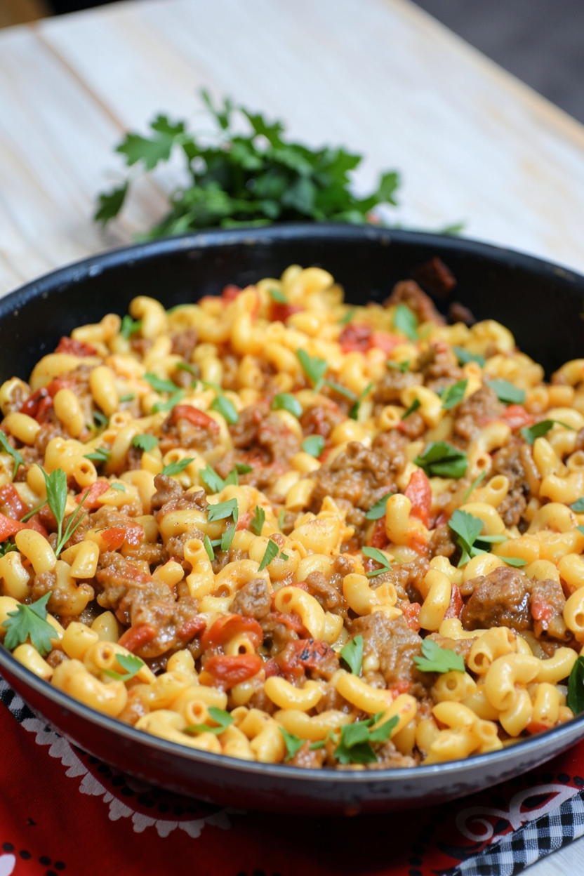Easy Cheesy Beef Macaroni: Comfort Food in 30 Minutes