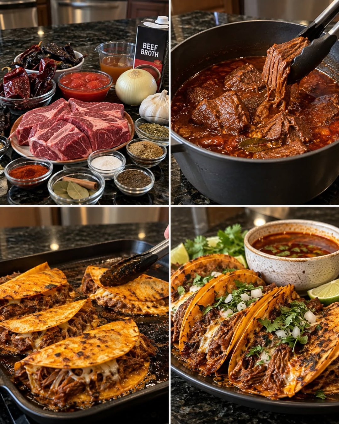 Easy Mexican Shredded Beef Tacos With Rich Dipping Broth