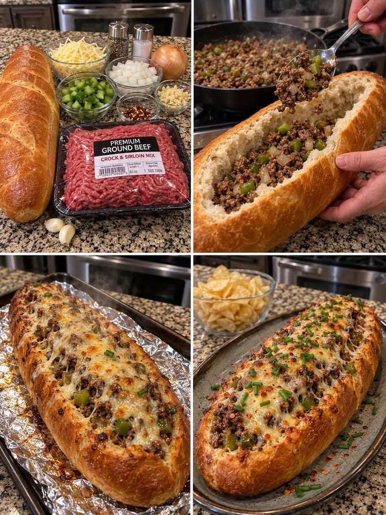 The Best Cheesy Philly Cheesesteak Stuffed Bread Recipe