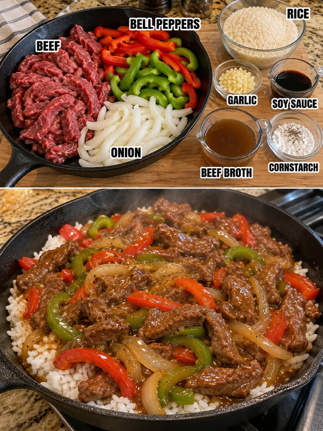 Easy Pepper Steak Over Rice: A Savory Dinner Delight