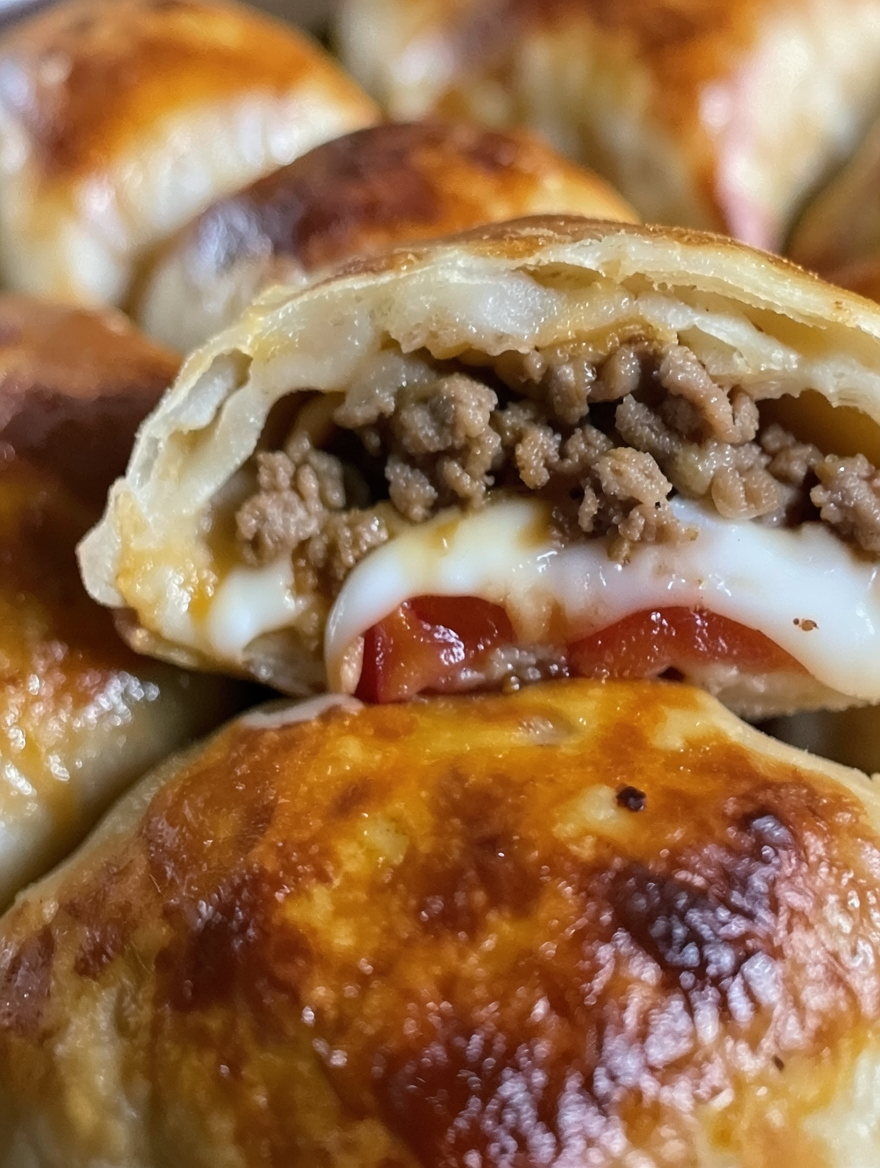 Delicious Cheesy Beef Stuffed Pastries – Easy Dinner Recipe