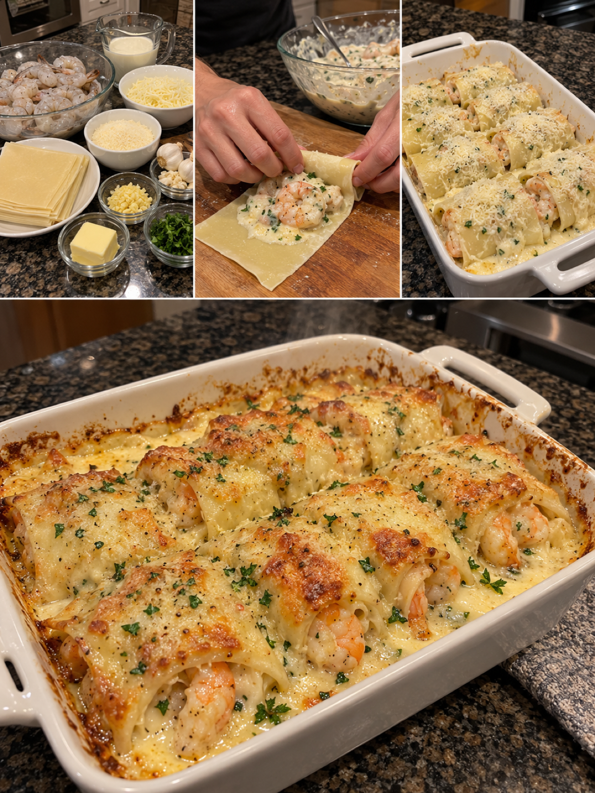 Easy Creamy Garlic Parmesan Shrimp Roll Ups Recipe