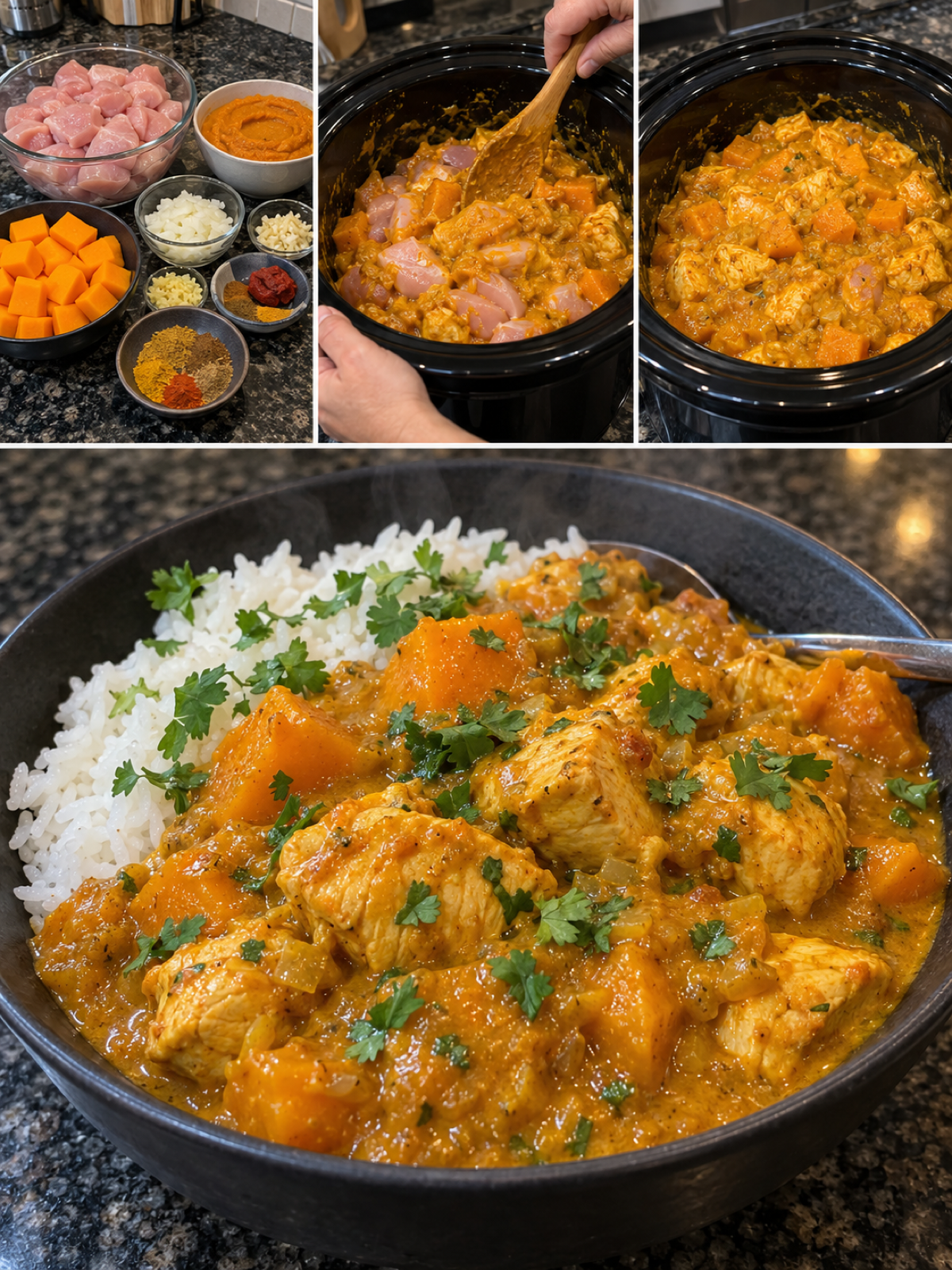 Easy Slow Cooker Chicken Pumpkin Curry Recipe for Dinner