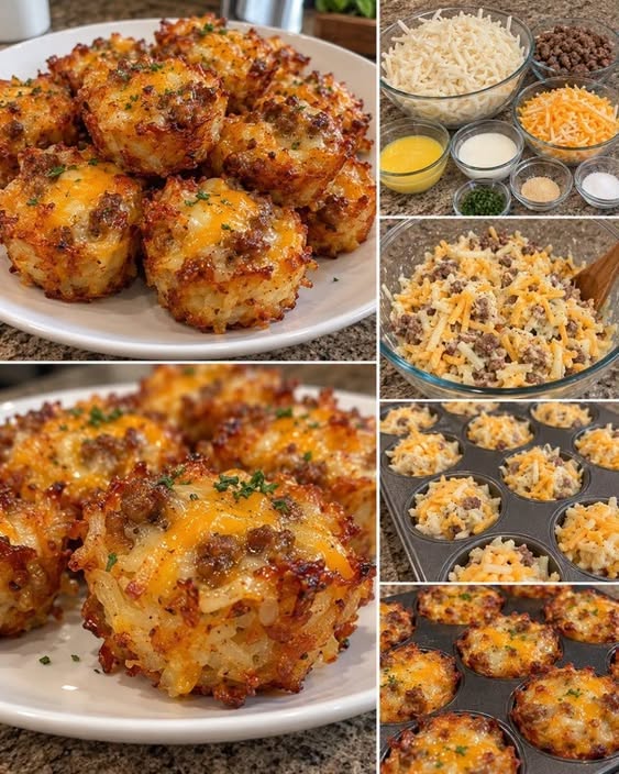 Crispy Cheesy Sausage Hashbrown Bites for Breakfast Bliss