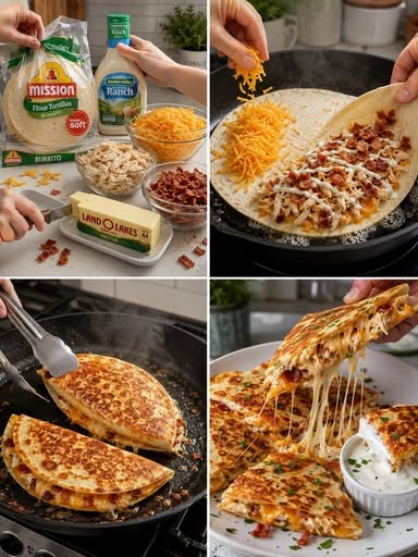 Easy Chicken Bacon Ranch Quesadillas Ready in 30 Minutes