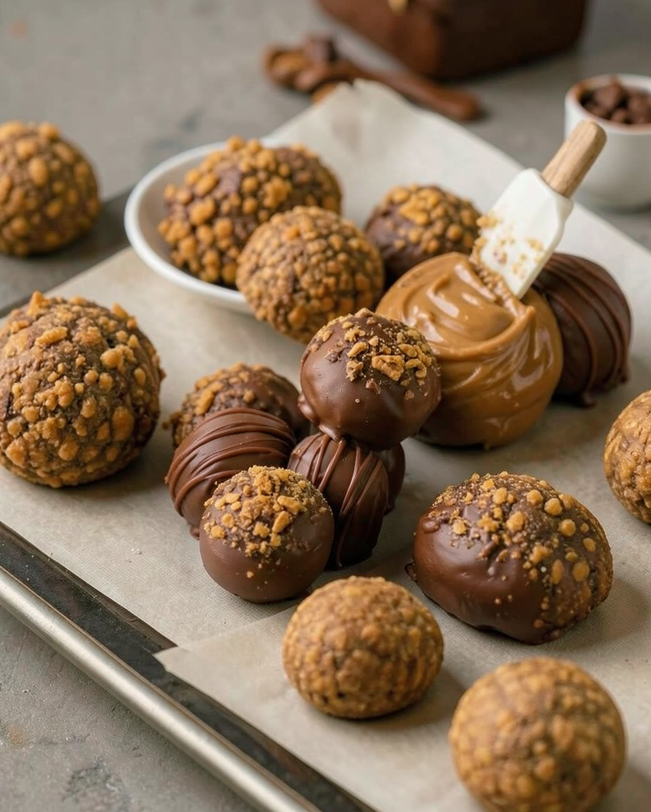 Easy No-Bake Butterfinger Balls with Peanut Butter Filling