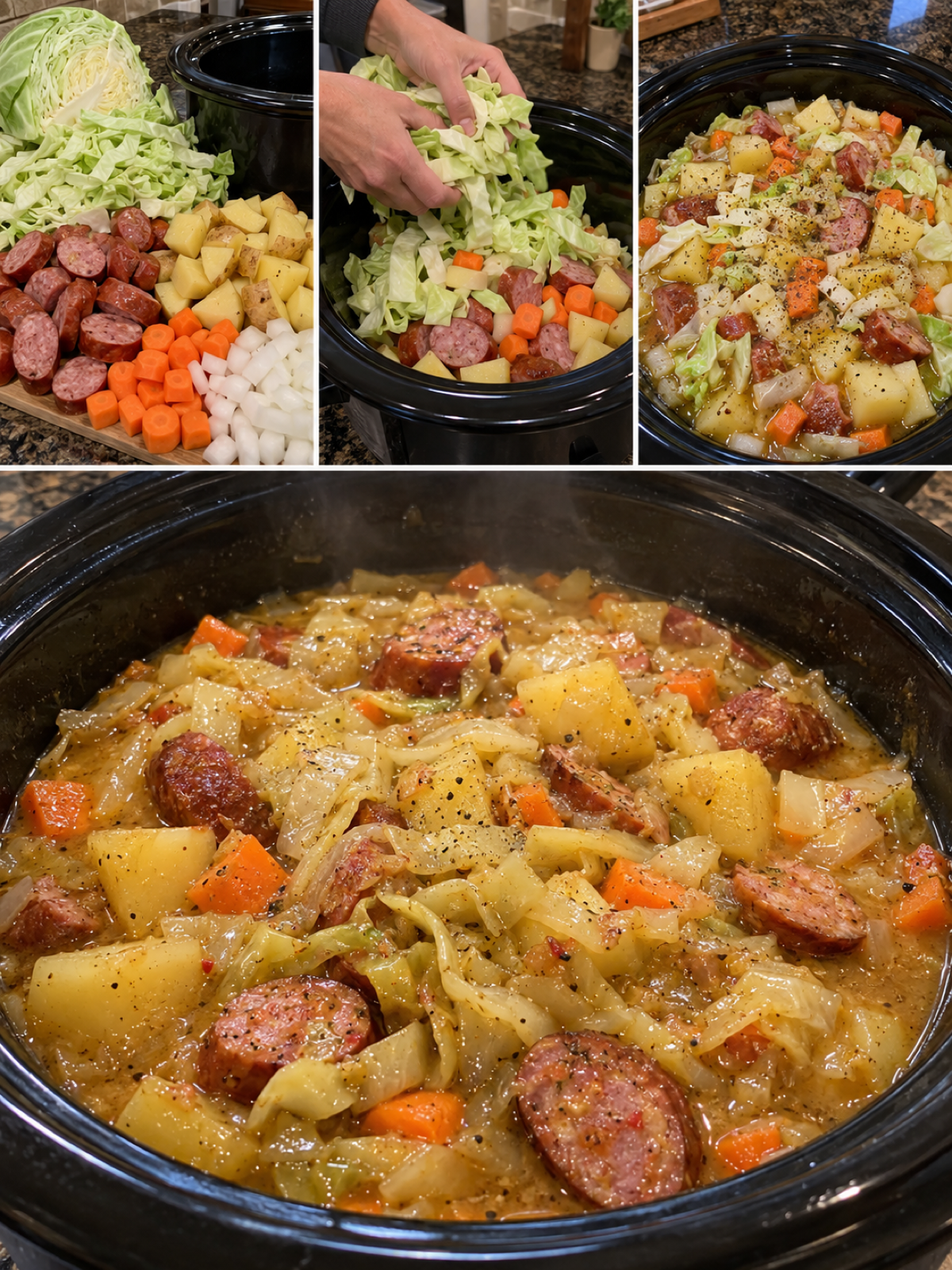 Easy Crock Pot Cajun Cabbage Stew - Cozy Comfort Food