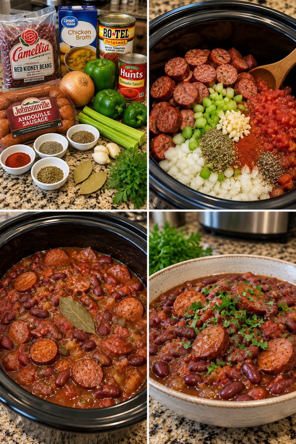 Red Beans Cooked Easy Slow Cooker Red Beans & Andouille Sausage Recipe - Recipe Website