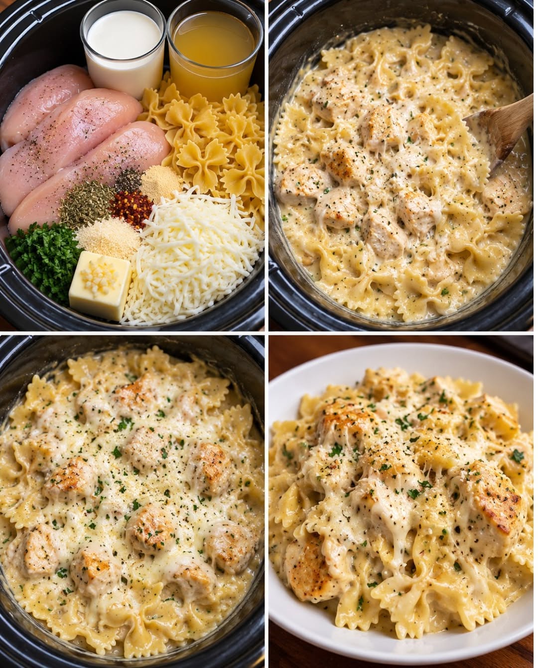 Easy Mozzarella Garlic Butter Chicken Bowties Recipe