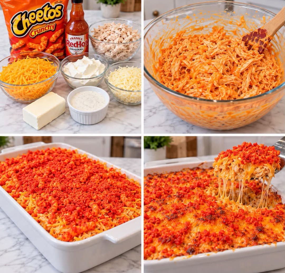 The Best Buffalo Chicken Cheetos Casserole Recipe Ever