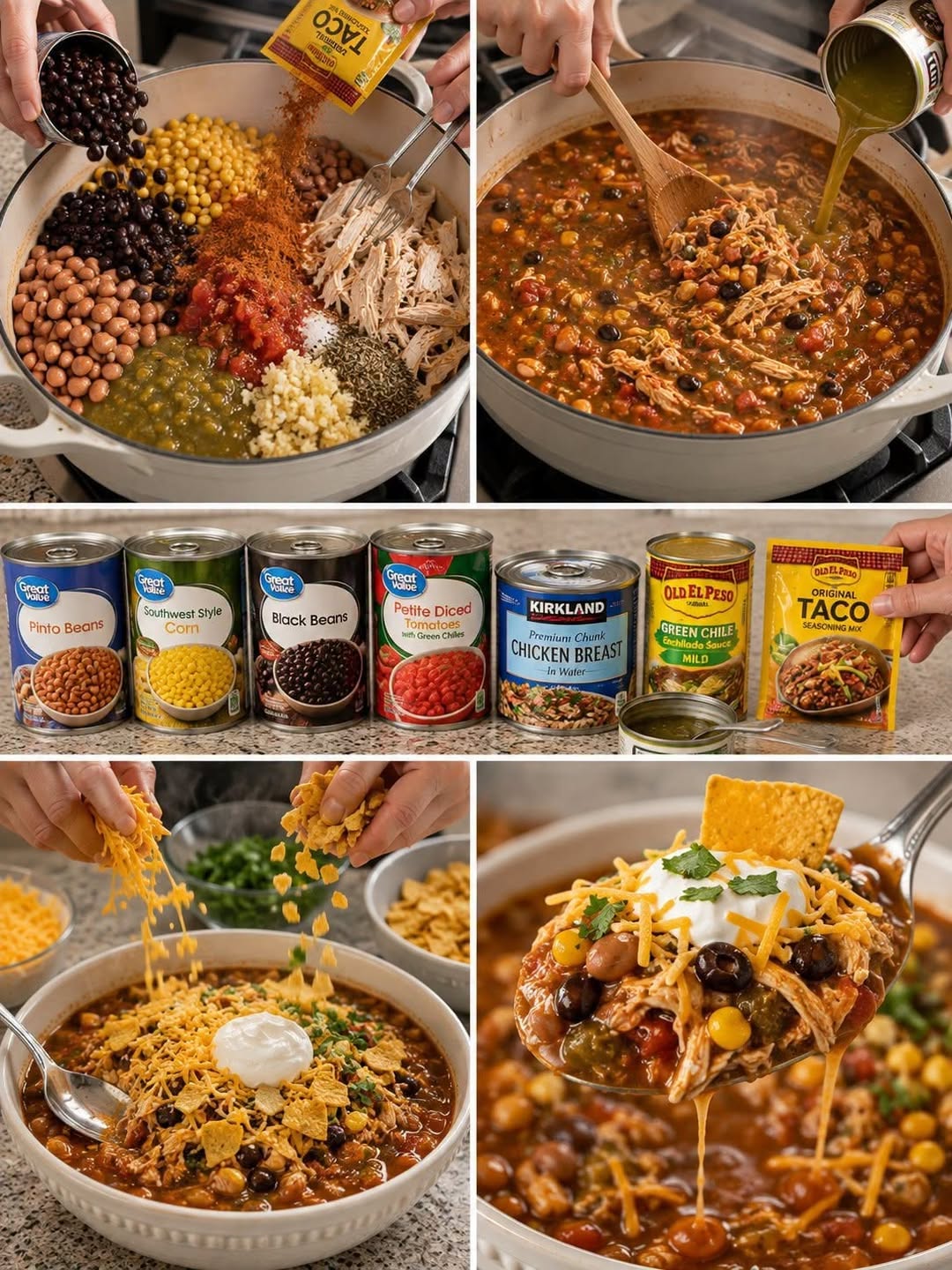 Easy 7 Can Chicken Taco Soup - Quick Tex-Mex Delight