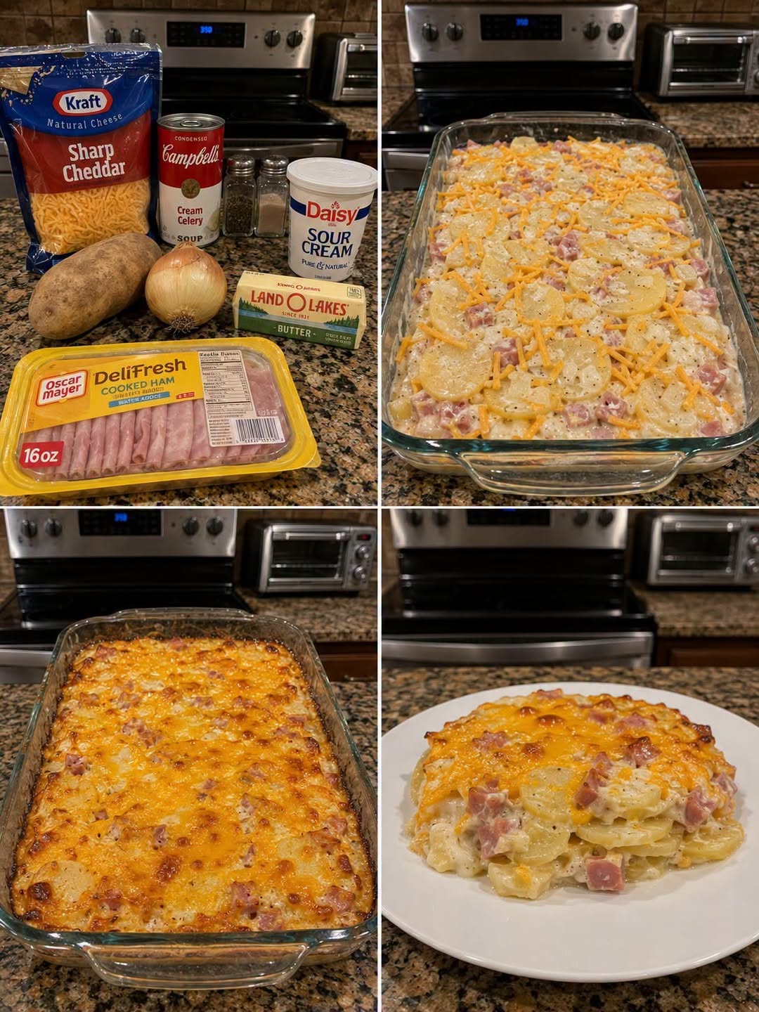 Easy Ham and Potato Comfort Bake Casserole Recipe