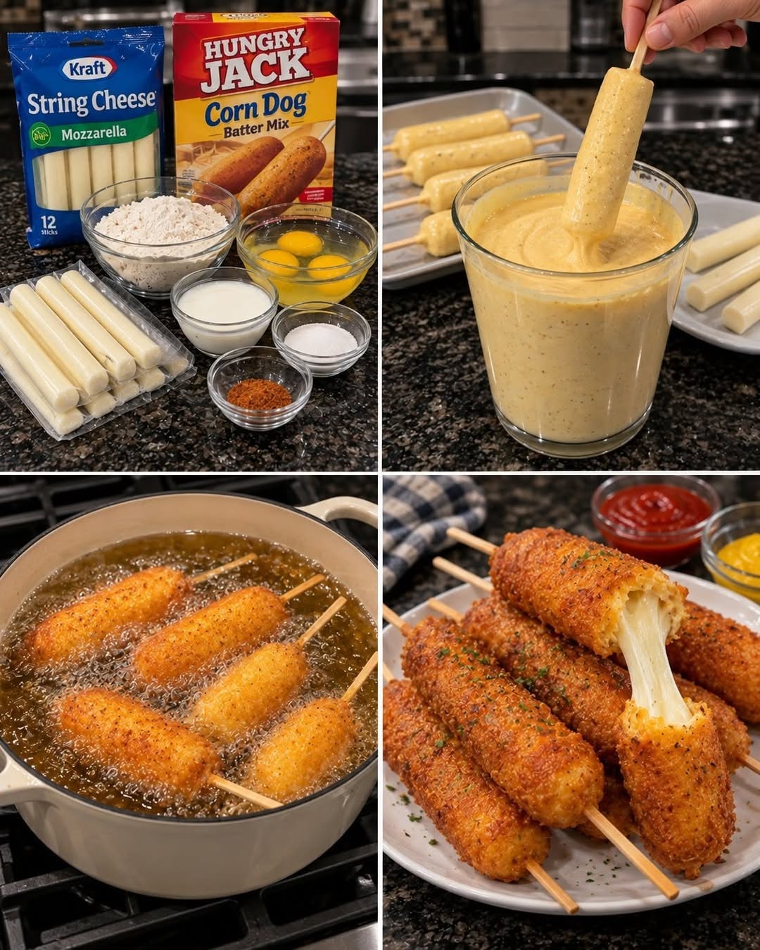 Crispy Mozzarella String Cheese Corn Dogs: A Fun Snack