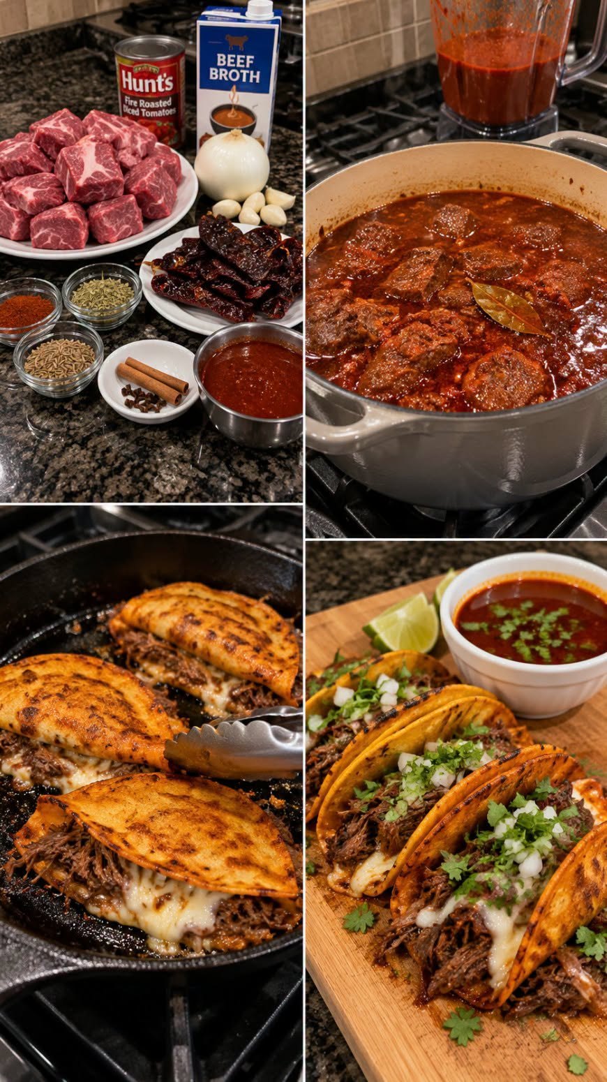 Easy Crispy Beef Birria Tacos Recipe With Consommé