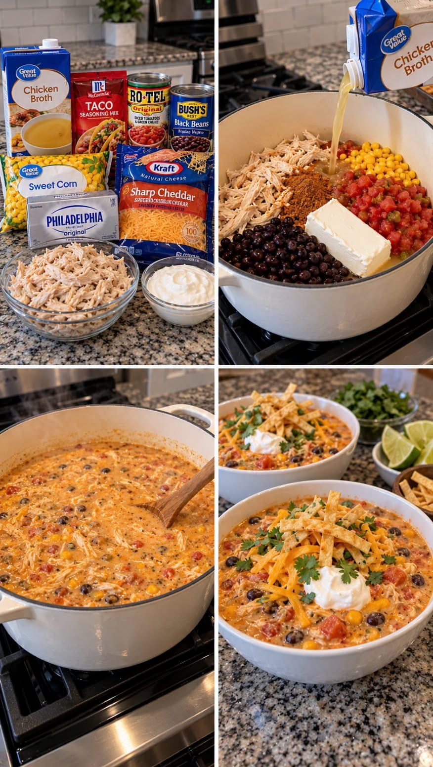 Easy Creamy Chicken Enchilada Soup Recipe for Dinner