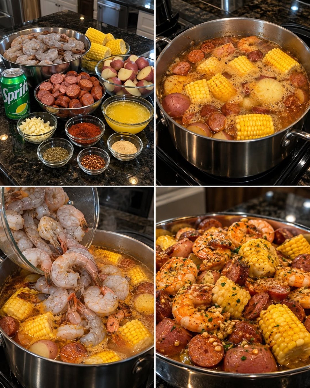 Easy Garlic Butter Sprite Shrimp Boil with Corn Recipe