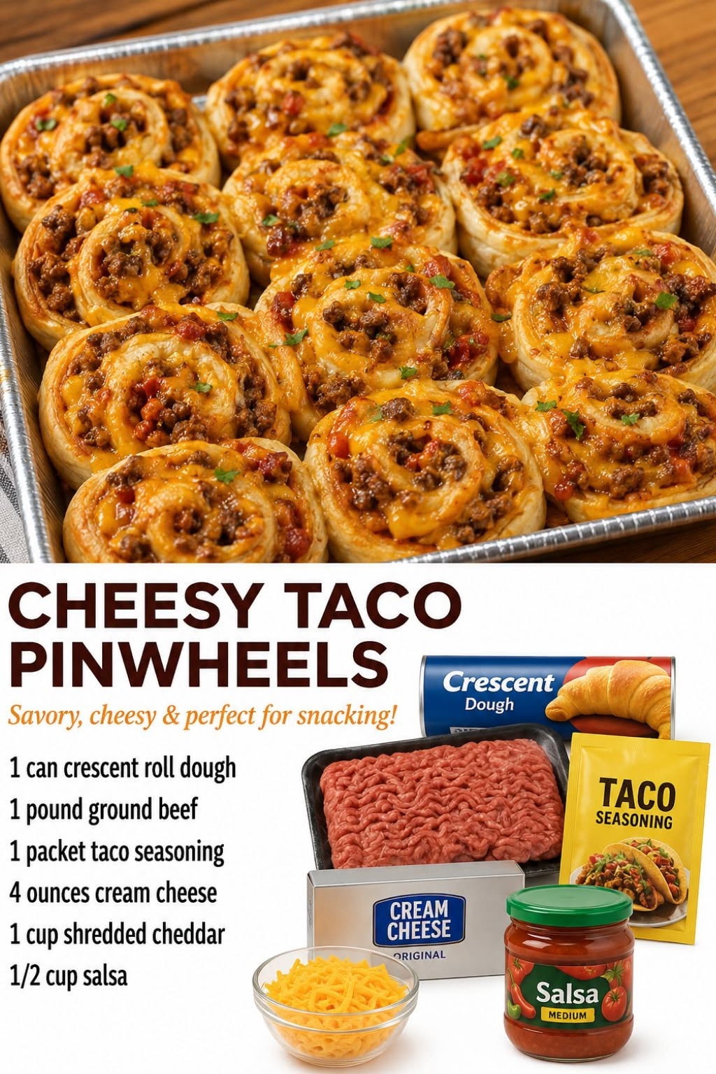 Easy Cheesy Taco Pinwheels for the Perfect Snack