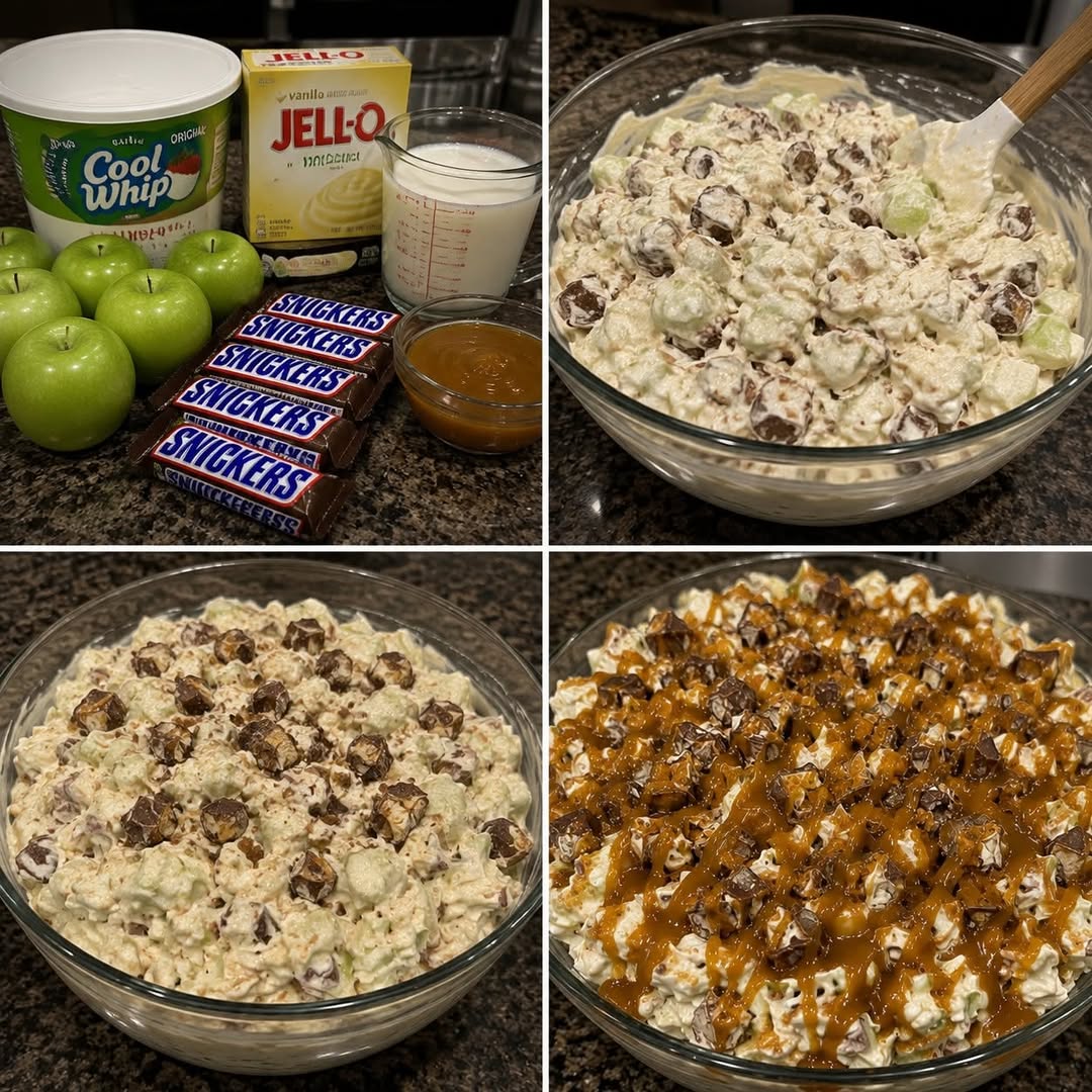 The Best Snickers Caramel Apple Salad You'll Ever Make