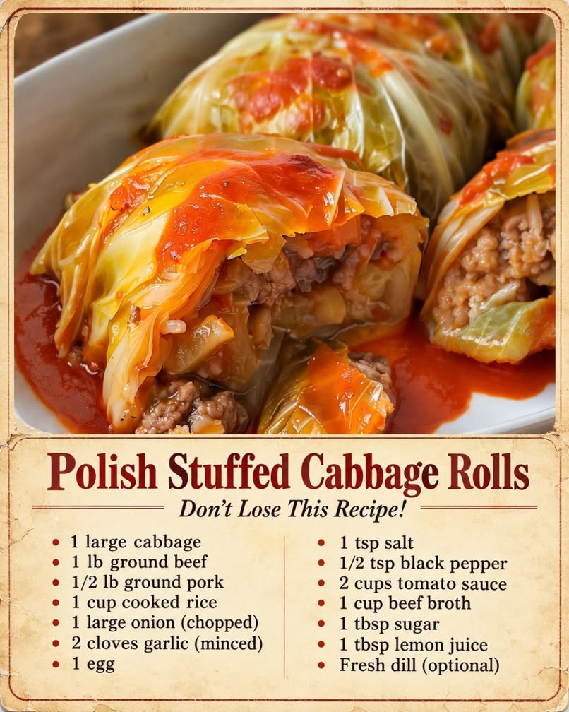 The Best Homemade Polish Stuffed Cabbage Rolls Recipe
