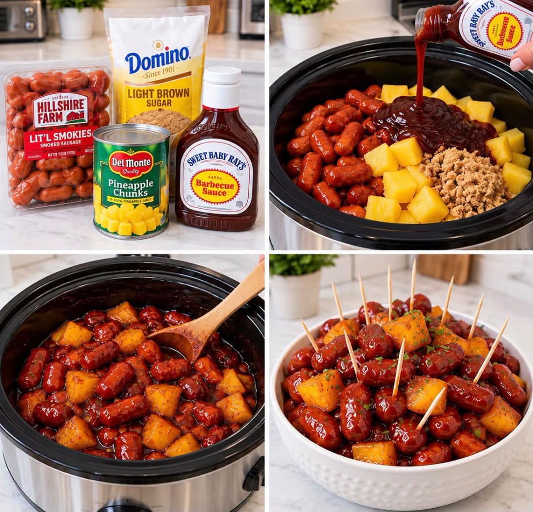 Easy BBQ Pineapple Little Smokies for Crowd-Pleasing Appetizer
