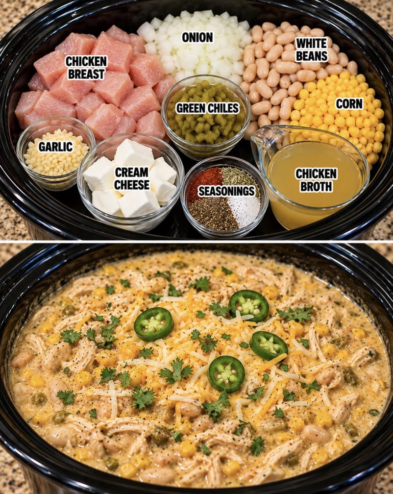 Creamy Crockpot White Chicken Chili: Easy Comfort Food Recipe